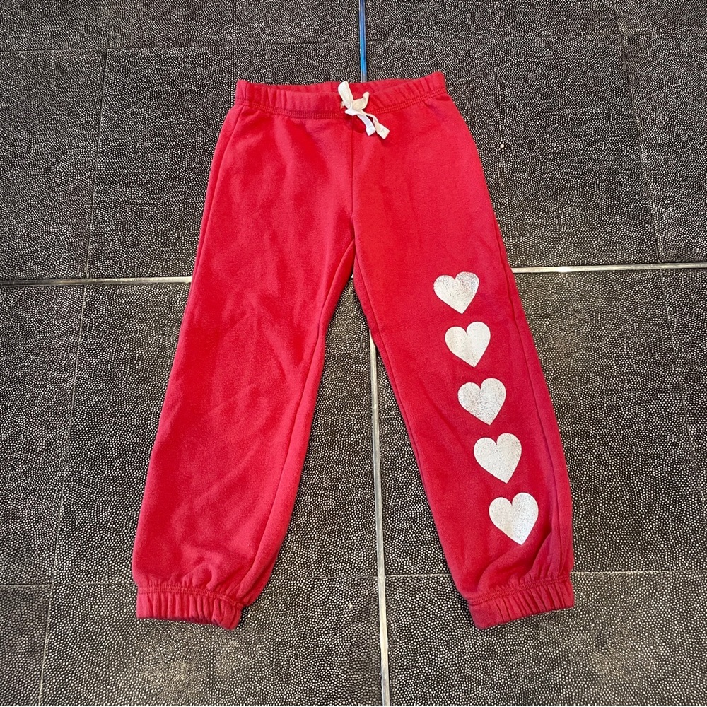 Grayson Threads Fleece Red W/Hearts Jogger Pant/Sweatshirt Set. Size XS (4/5) - Picture 7 of 16